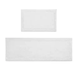 New Kirklands Home Tufted Reversible Bath Mat, 34 in. White
