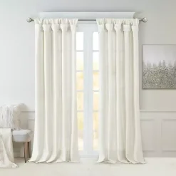 Kirklands Home Twist Top Curtain Panel, 108 in. White
