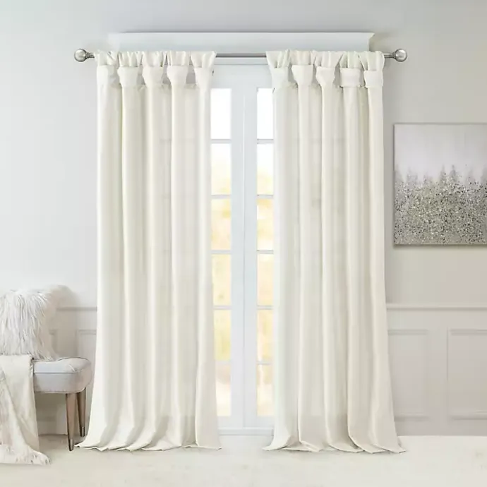 Kirklands Home Twist Top Curtain Panel, 108 in. White