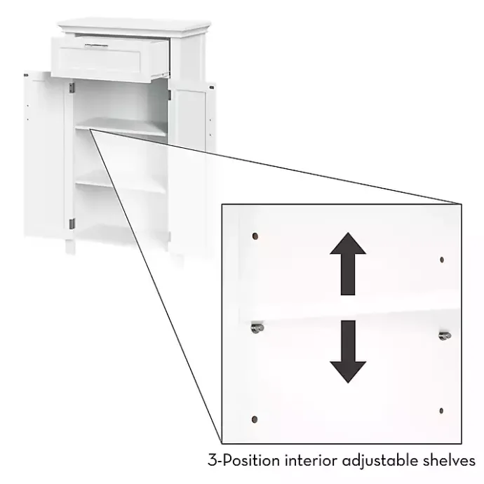 Kirklands Home Two-Door Top Shelf Cabinet White