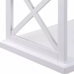Kirklands Home Two-Tone Double X Sides Coffee Table White