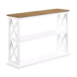 Kirklands Home Two-Tone Double X Sides Console Table White