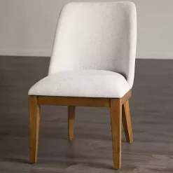 Kirklands Home Upholstered Cassie Dining Chairs, Set of 2 White