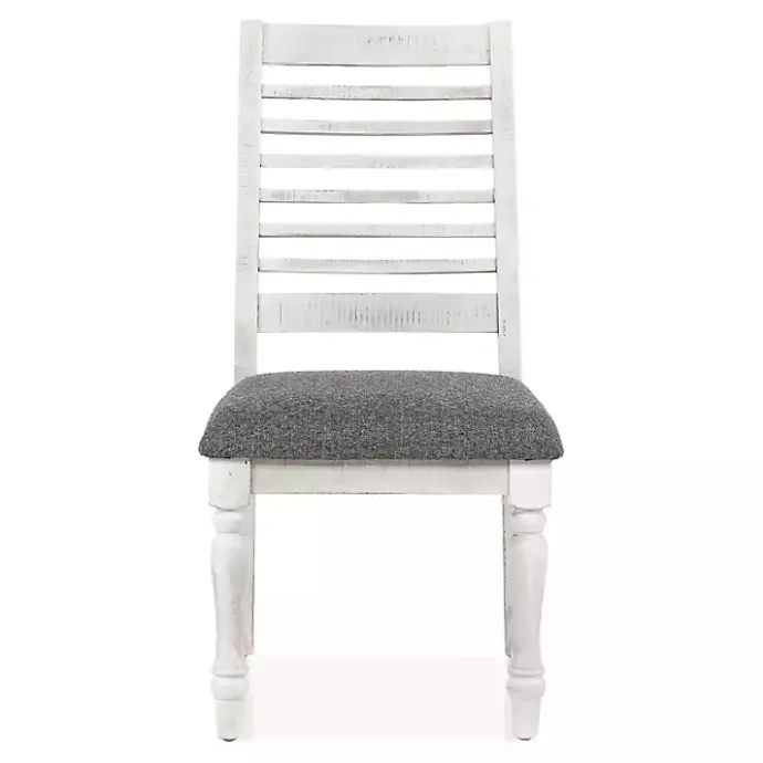 Sale Kirklands Home White Upholstered Claire Dining Chairs, Set of 2 Gray