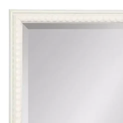 Best Kirklands Home White Vintage Beaded Wall Mirror, 36 in.