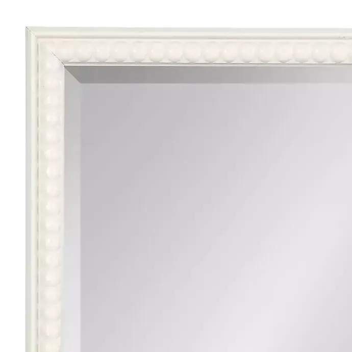 Best Kirklands Home White Vintage Beaded Wall Mirror, 36 in.