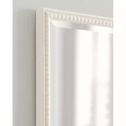 Best Kirklands Home White Vintage Beaded Wall Mirror, 36 in.