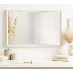 Online Kirklands Home White Vintage Beaded Wall Mirror, 30 in.