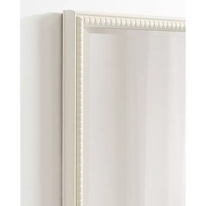 Online Kirklands Home White Vintage Beaded Wall Mirror, 30 in.
