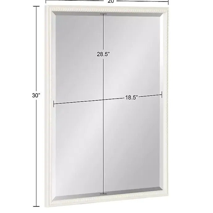 Online Kirklands Home White Vintage Beaded Wall Mirror, 30 in.