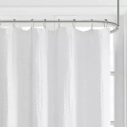 Hot Kirklands Home Waffle Cotton Shower Curtain White