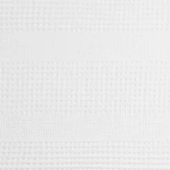 Hot Kirklands Home Waffle Cotton Shower Curtain White