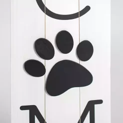 Outlet Kirklands Home White Welcome Paw Print Porch Board