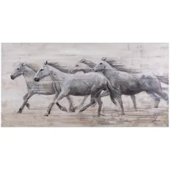 Clearance Kirklands Home Wild Horses Canvas Art Print White