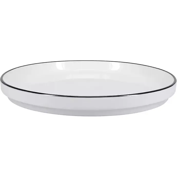Hot Kirklands Home with Black Rims 16-pc. Dinnerware Set White