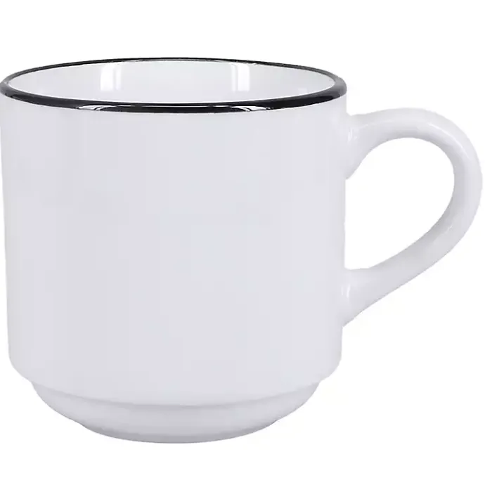 Hot Kirklands Home with Black Rims 16-pc. Dinnerware Set White