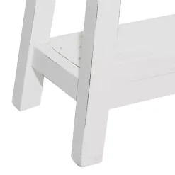 Clearance Kirklands Home Wood Bench with Slatted Wood Base White