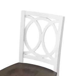 Best Kirklands Home White Wood Charlotte Counter Stools, Set of 2 Brown