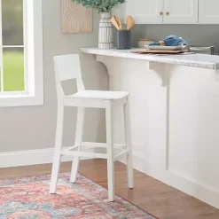 Clearance Kirklands Home Wood Devin Bar Stools, Set of 2 White