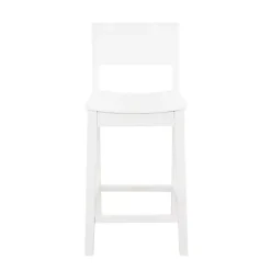 Discount Kirklands Home Wood Devin Counter Stools, Set of 2 White