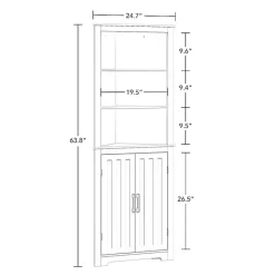 Online Kirklands Home Wood 2-Door Corner Storage Cabinet White