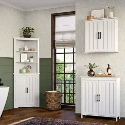 Hot Kirklands Home Wood 2-Door Storage Cabinet White