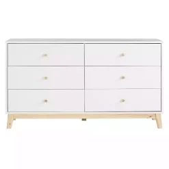 Discount Kirklands Home Wood 6-Drawer Footed Dresser White