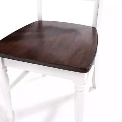 Clearance Kirklands Home Wood Farmhouse Dining Chairs, Set of 4 White