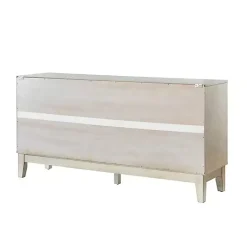 Discount Kirklands Home Wood Geometric 4-Door Cabinet White