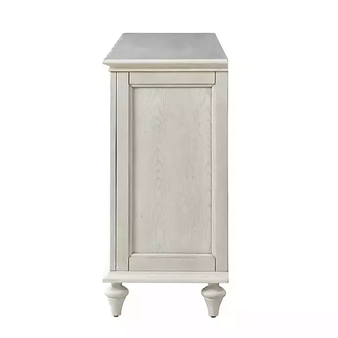 New Kirklands Home Wood Glass Door Sideboard Cabinet White