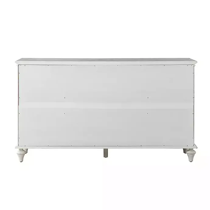 New Kirklands Home Wood Glass Door Sideboard Cabinet White