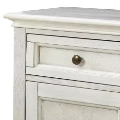 New Kirklands Home Wood Glass Door Sideboard Cabinet White
