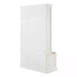 Clearance Kirklands Home Wood Hall Tree with Cushioned Bench White