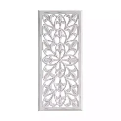 Sale Kirklands Home Wood Medallion August Wall Plaque White