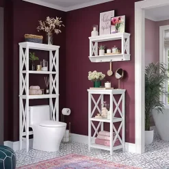 Online Kirklands Home Wood Over-Toilet 3-Tier Shelf White
