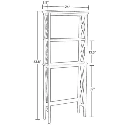 Online Kirklands Home Wood Over-Toilet 3-Tier Shelf White