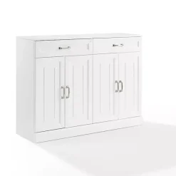 Best Kirklands Home Wood Panel 4-Door Cabinet White