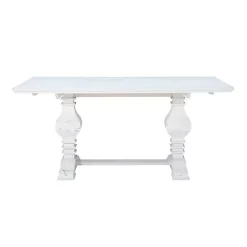 Best Kirklands Home Wood Pedestal Dining Table White