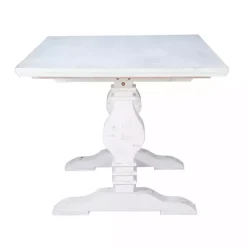 Best Kirklands Home Wood Pedestal Dining Table White