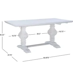 Best Kirklands Home Wood Pedestal Dining Table White