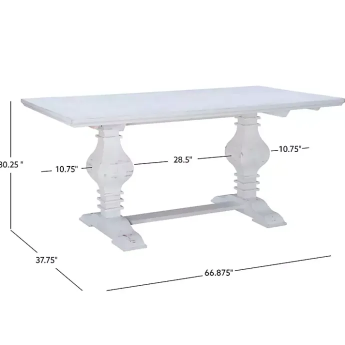 Best Kirklands Home Wood Pedestal Dining Table White