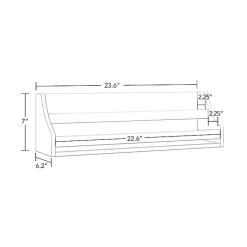 New Kirklands Home White Wood Rack Wall Bookshelves, Set of 2