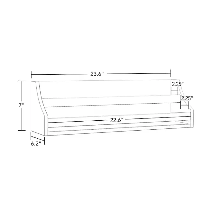 New Kirklands Home White Wood Rack Wall Bookshelves, Set of 2