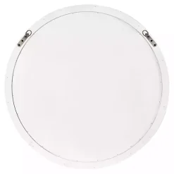 Kirklands Home Wood Round Mansel Mirror White