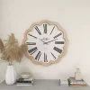 Best Kirklands Home White Wood Scalloped Frame Wall Clock