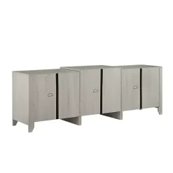 Discount Kirklands Home Wood 6-Shelf Media Cabinet White