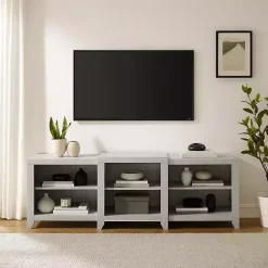 Discount Kirklands Home Wood 6-Shelf Media Cabinet White