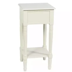 Online Kirklands Home Wood Square Hampton Accent Table White