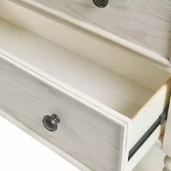 New Kirklands Home Wood Turned Legs 2-Drawer Chest White