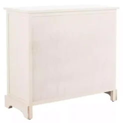 Discount Kirklands Home Wood Woven Baskets Cabinet White